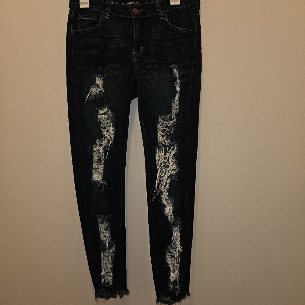 Fashion Nova jeans distressed